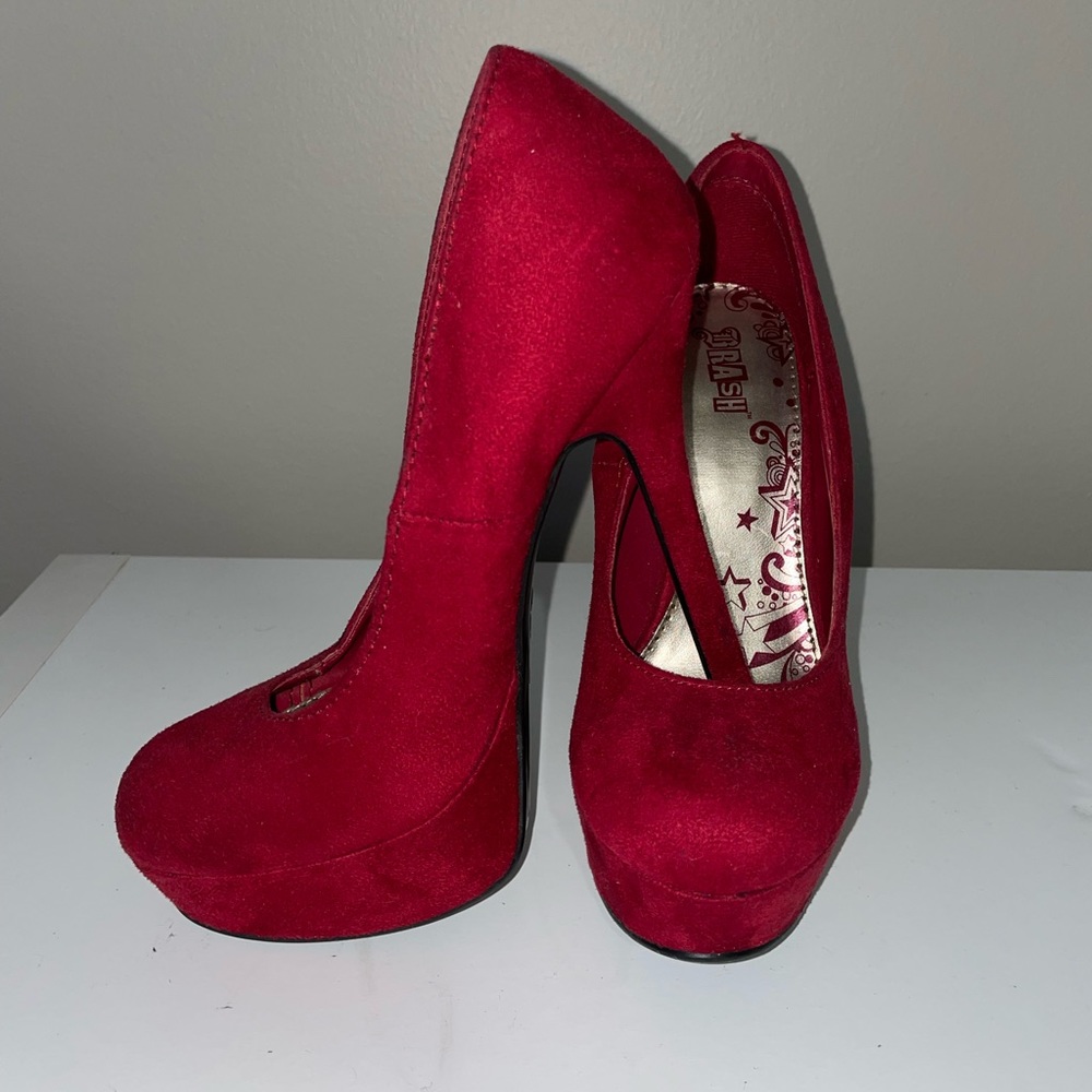 Dark red platform heels. Size 5 women’s